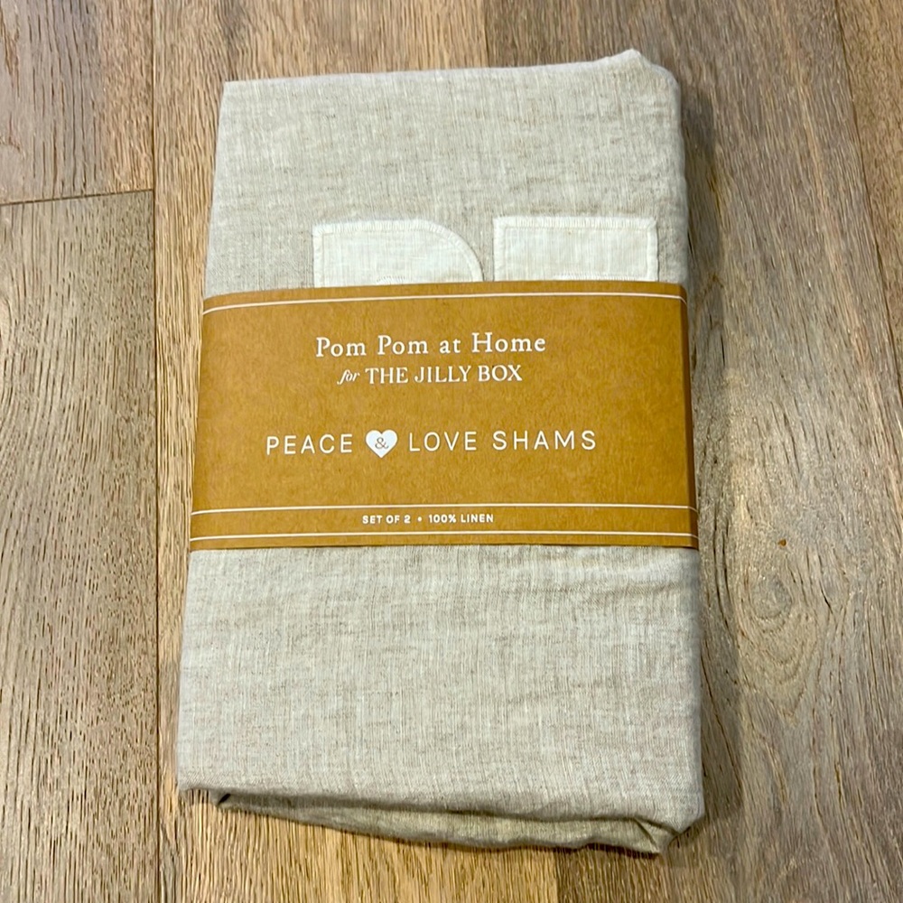 Peace and Love shams - Pom Pom at home for the Jilly Box